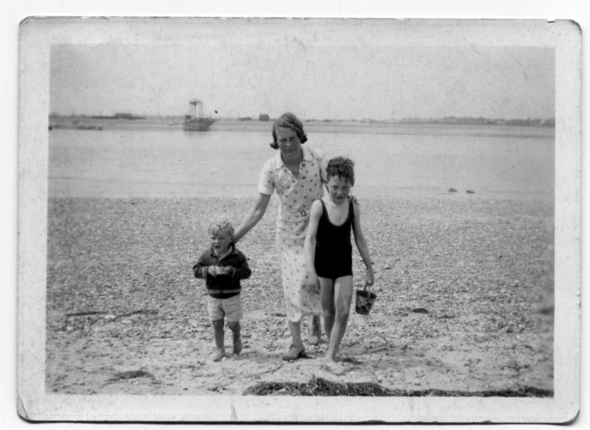 Mum, Ron and me at the Seaside